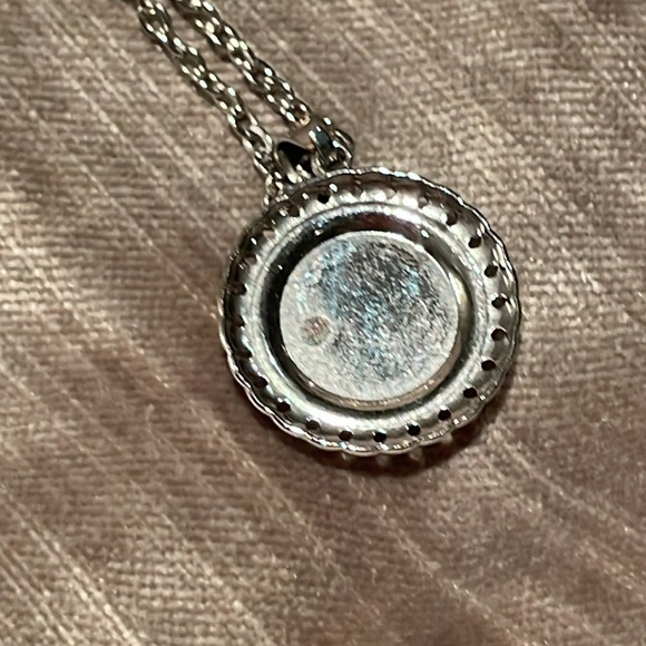 Pink & Silver Catseye Pendant Necklace - Picture 5 of 7